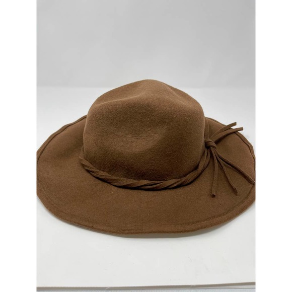 Jessica Simpson Accessories - Jessica Simpson Brown Round Brim Twist Tie Women's Boho Trendy Hat